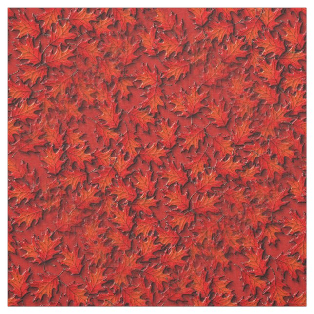 Tissu Motif d'art naturel Feuille chêne (Échantillon)