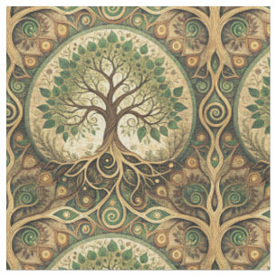 Tissu Motif d'art spirituel mandala Arbre de Vie