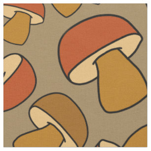 Tissu Motif d'automne du champignon Porcino
