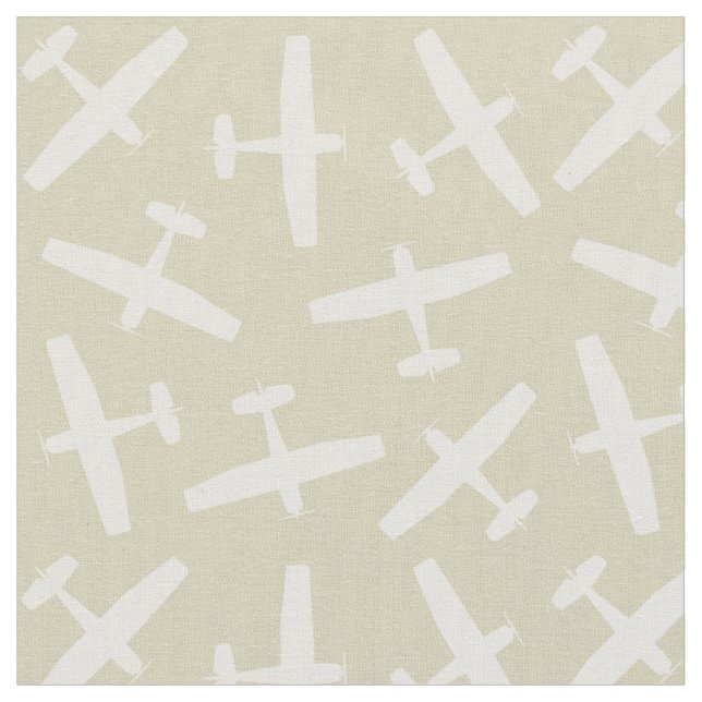 Tissu Motif d'avion élégant Khaki (Fermer)
