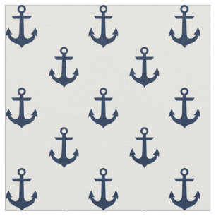 Tissu Motif de Ancres bleues