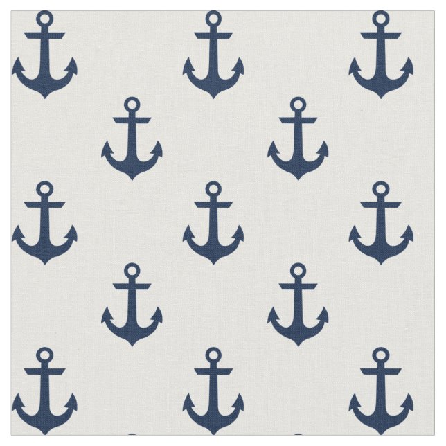 Tissu Motif de Ancres bleues (Fermer)