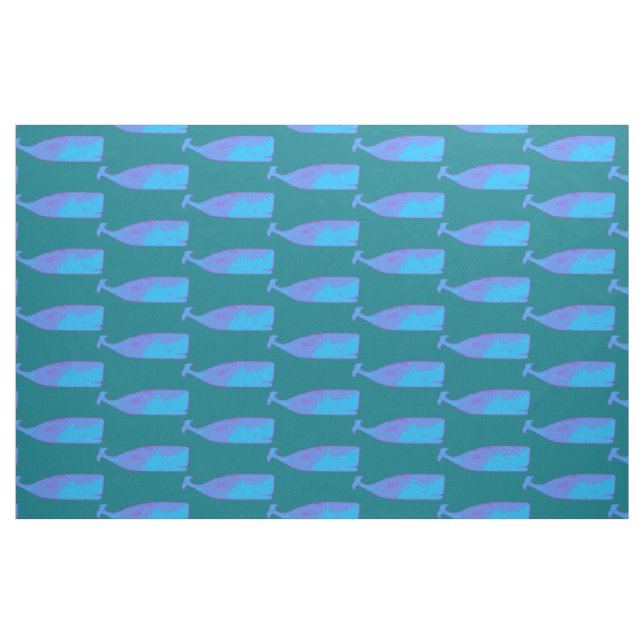 Tissu motif de baleines bleues (Fat Quarter)