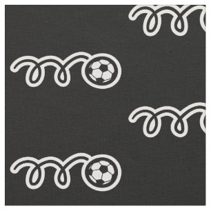 Tissu motif de balle de football Impression text