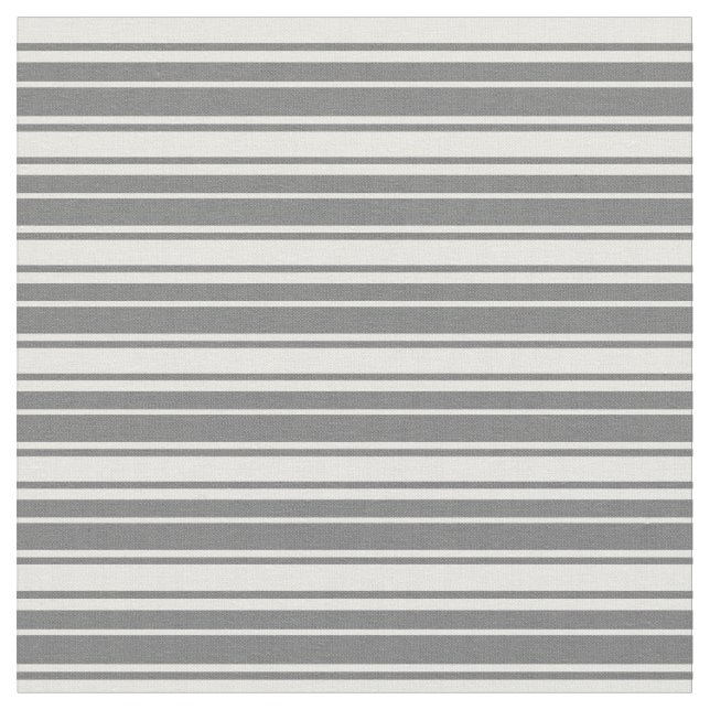 Tissu Motif de bandes gris et blanc (Fermer)