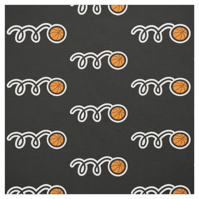 Tissu motif de basket-ball | Impression textile sp (Échantillon)