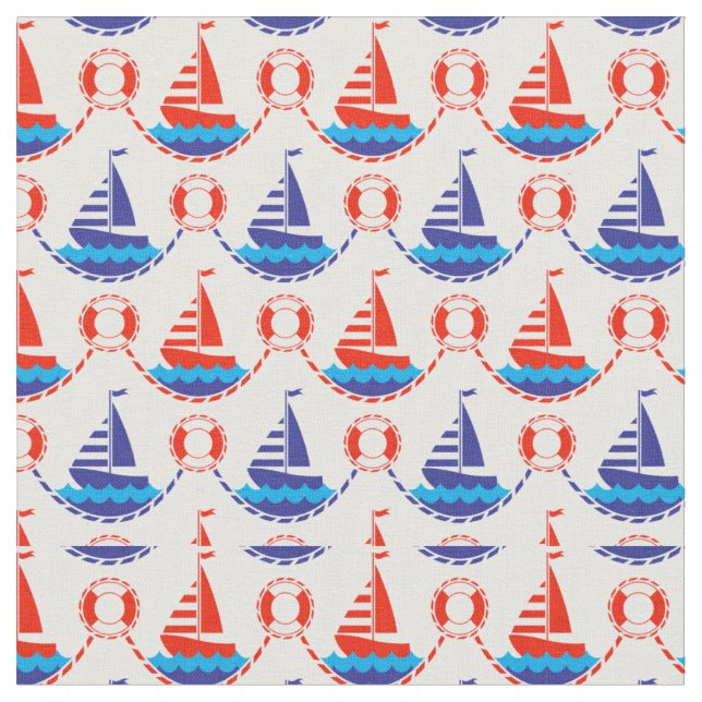 Tissu Motif de bateau à voile (Fermer)