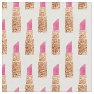 Tissu Motif de beauté de maquillage de rouge à lèvres de