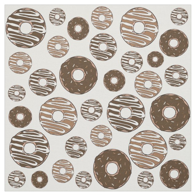 Tissu Motif de beignes, beignets de chocolat, beignets d (Échantillon)