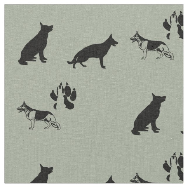 Tissu Motif de berger allemand (Fermer)