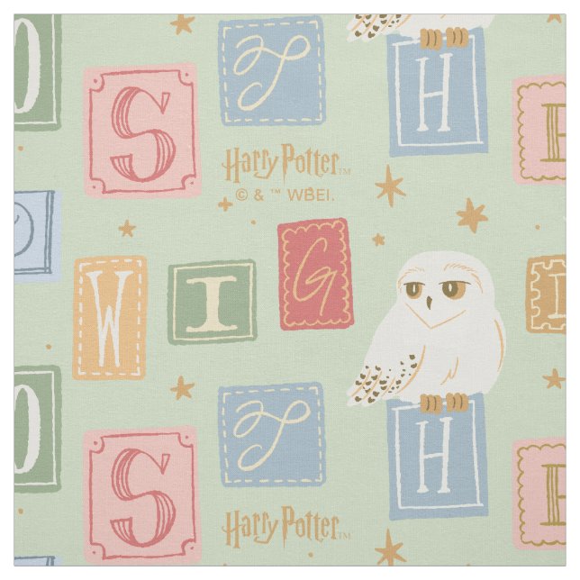 Tissu Motif de bloc de lettres de Hedwig Post (Échantillon)