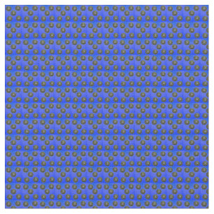 Tissu Motif de boules de pelouse bleues,
