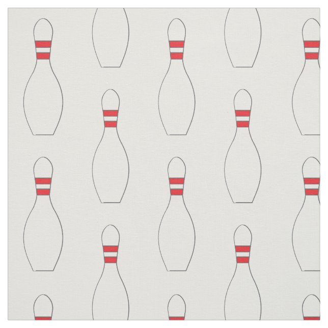 Tissu Motif de Bowling Pins White (Échantillon)