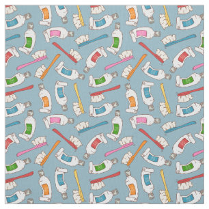 Tissu Motif de brosse à dents et de pâte dentifrice