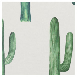 Tissu Motif de cactus vert. Cactus aquarelle. Botanique