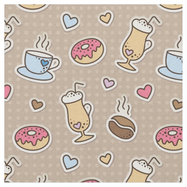 Tissu Motif de café (Fermer)