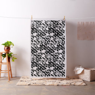 Tissu Motif de camouflage Abstrait noir et blanc