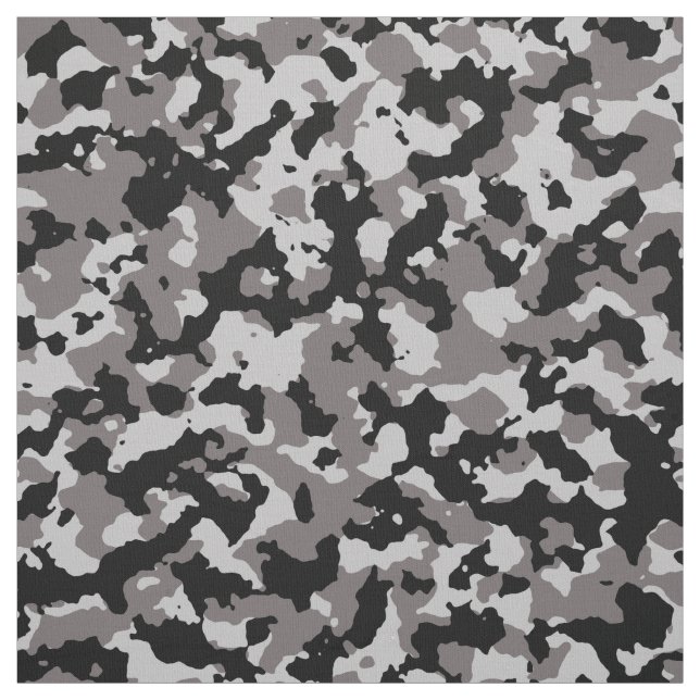 Tissu Motif de camouflage gris militaire (Échantillon)