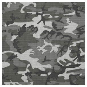 Tissu Motif de camouflage, nuances de gris avec noir