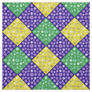 Tissu Motif de carnaval de diamant de harlequin de mardi