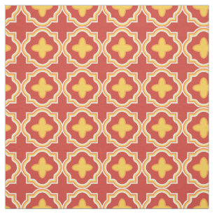 Tissu Motif de carreau en réseau marocain - Quatrefeuill