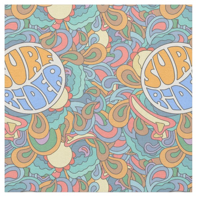 Tissu Motif de cavalier de surf (Fermer)
