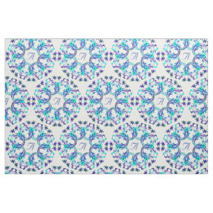 Tissu motif de cercles de damassé. Monogramme
