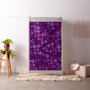 Tissu Motif de cercles de points Polka violet