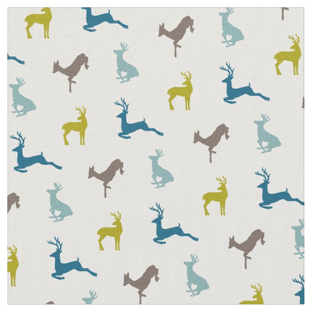 Tissu Motif de cerfs communs de hanche dans de rétros (Fermer)