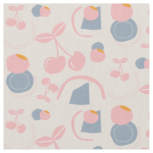 Tissu motif de cerise (Fermer)