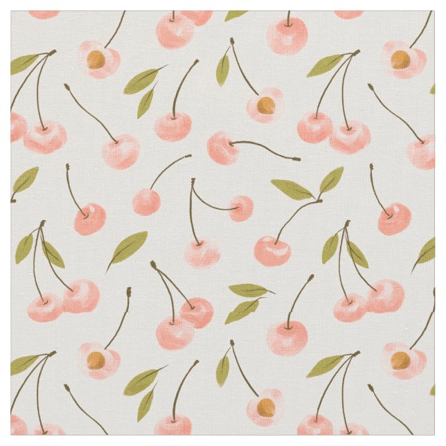 Tissu Motif de cerise aquarelle (Fermer)