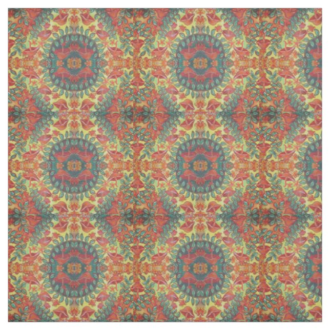 Tissu motif de champignon de nature (Échantillon)