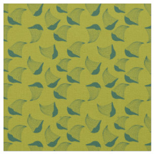 Tissu Motif de champignon huître du milieu du siècle