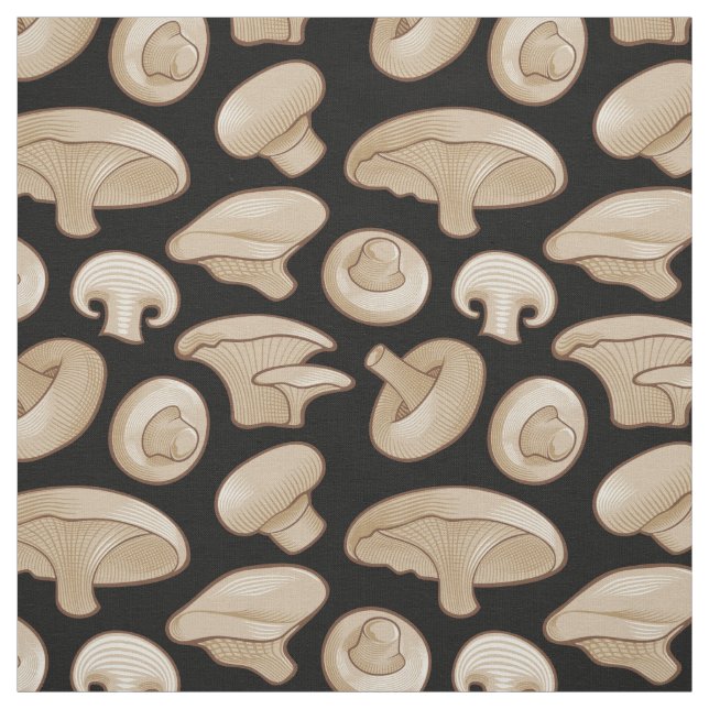 Tissu Motif de champignons de bois (Échantillon)