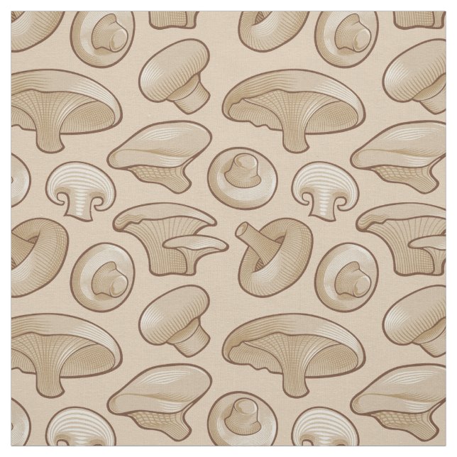 Tissu Motif de champignons de bois (Échantillon)