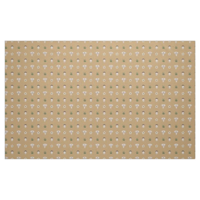 Tissu Motif de champignons mignons (Fat Quarter)