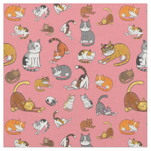 Tissu motif de chat mignon pour amoureux de les chats -