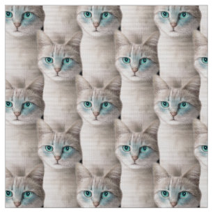 Tissu Motif de chat Ojos Azules