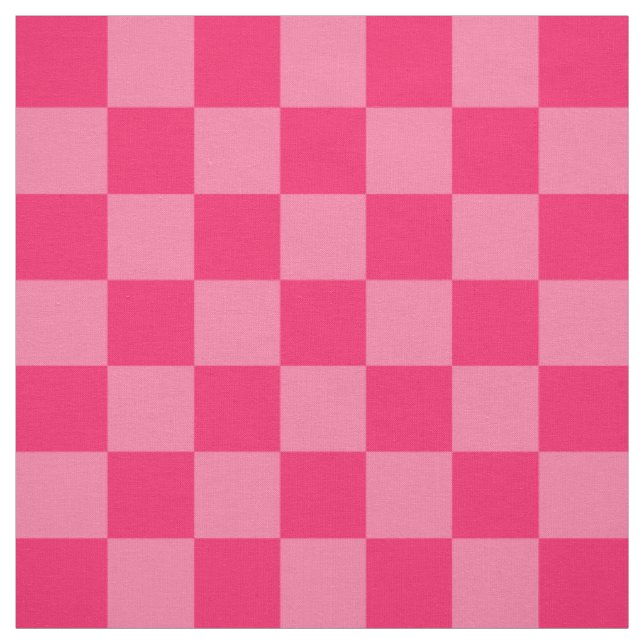 Tissu Motif de Checker rose clair et chaud Textile (Échantillon)