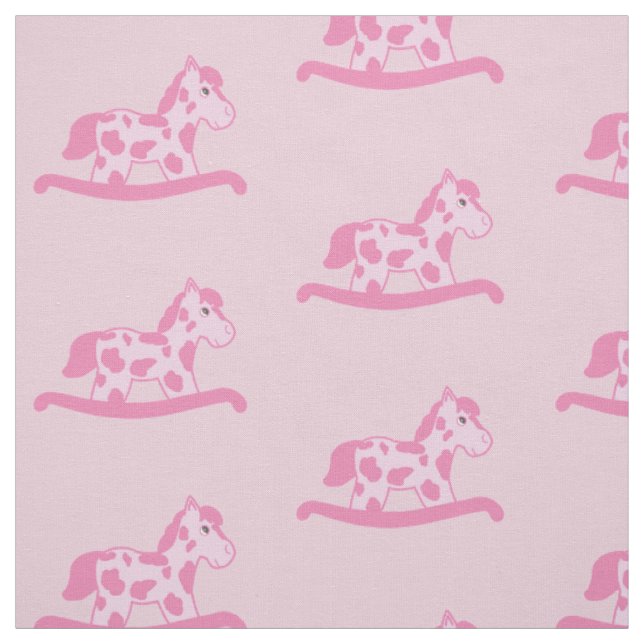 Tissu Motif de Cheval Rosé (Échantillon)