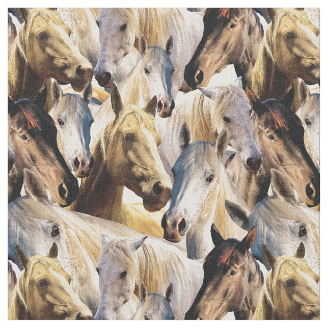 Tissu Motif de chevaux (Fermer)