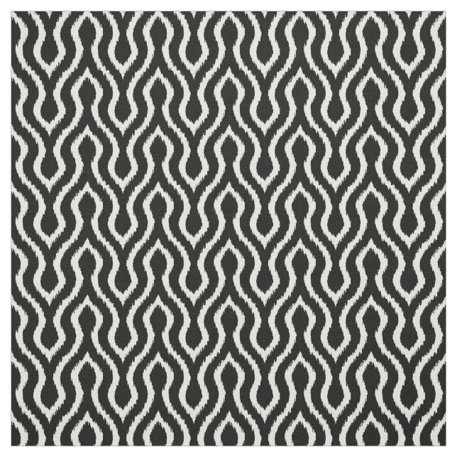 Tissu motif de chevron blanc et noir (Échantillon)