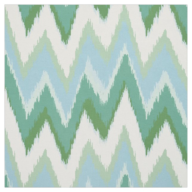 Tissu motif de chevrons tribus de couleur vert chic (Échantillon)