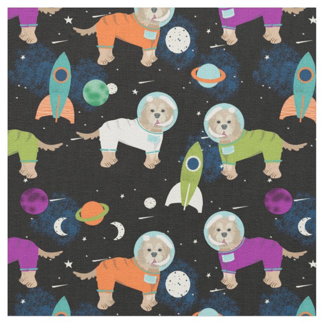 Tissu motif de chiens de cabine (Fermer)