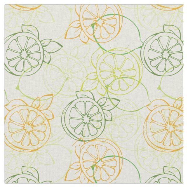 Tissu Motif de citron (Fermer)