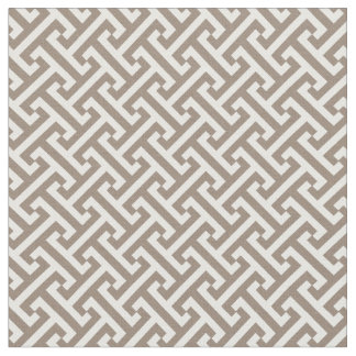 Tissu Motif de clé grecque Brown Mocha