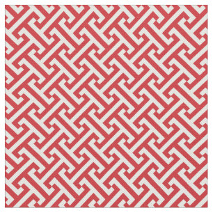 Tissu Motif de clé rouge grec