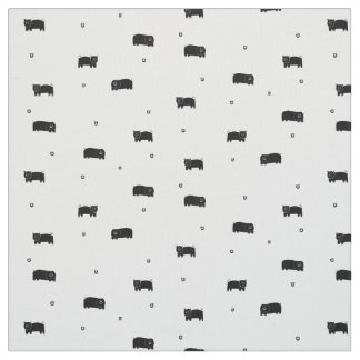 Tissu Motif de cochons et de pommes