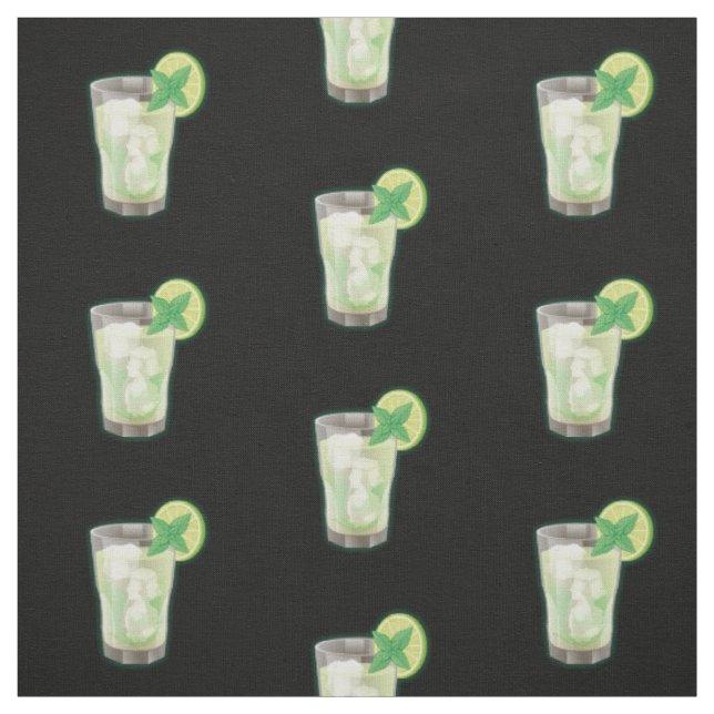 Tissu Motif de cocktail Mojito (Échantillon)