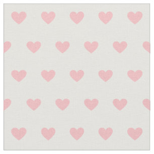 Tissu Motif de coeur rose mignon sur blanc